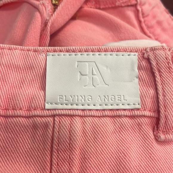 NWT Flying Angel High Rise Loose Fit Denim Cargo Jeans - Picture 4 of 9